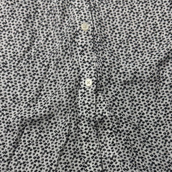 LOFT Black and White Button Down Shirt - Picture 7 of 8